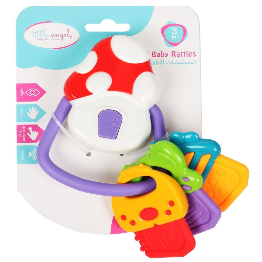 Little Angel - Baby Musical Mushroom House Keys Rattle Teether Toy