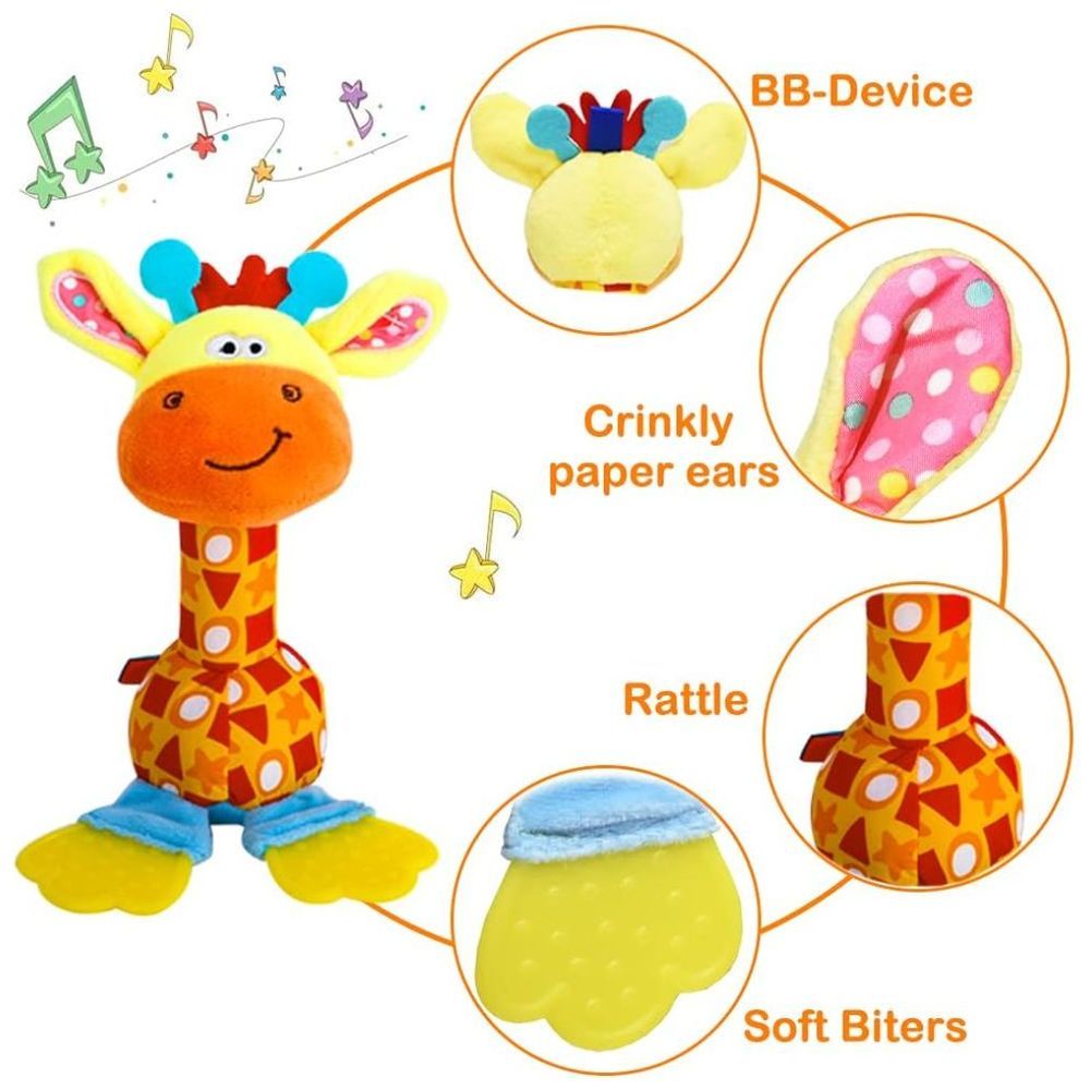 Little Angel - Baby Crib Soft Rattle & Teether Toy - Giraffe