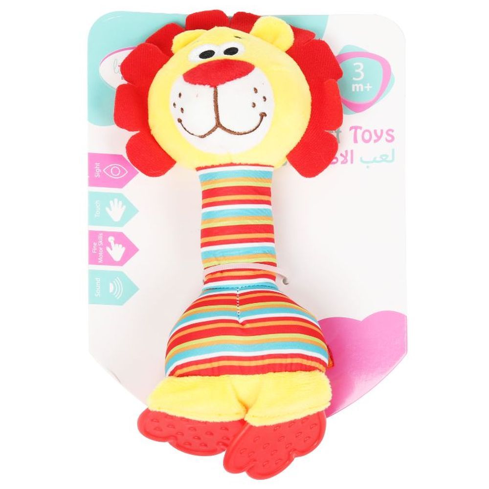 Little Angel - Baby Crib Soft Stuffed Rattle Teether Toy - Lion