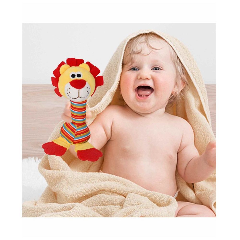 Little Angel - Baby Crib Soft Stuffed Rattle Teether Toy - Lion