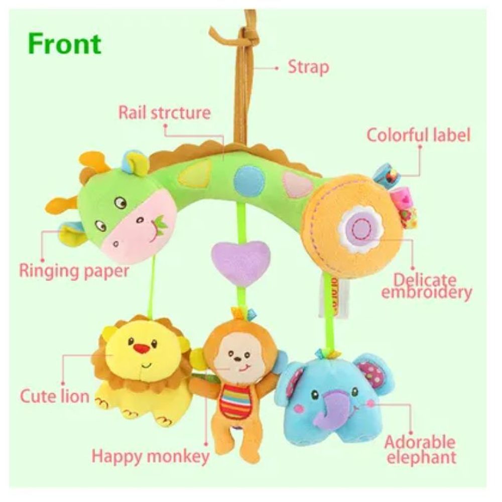 Little Angel - Baby Stroller Plush Hanging Rattle Pendant Toy - Animals