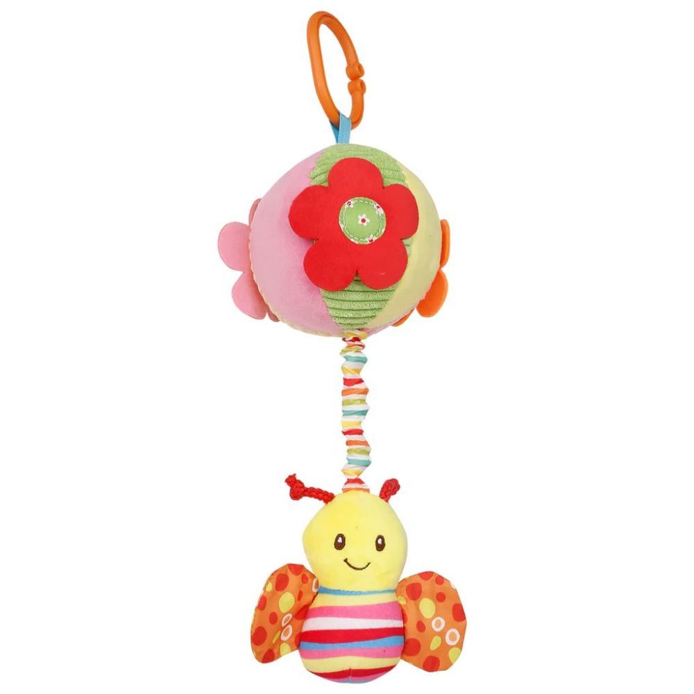 Little Angel - Baby Stroller Crib Plush Hanging Rattle Toy - Honeybee