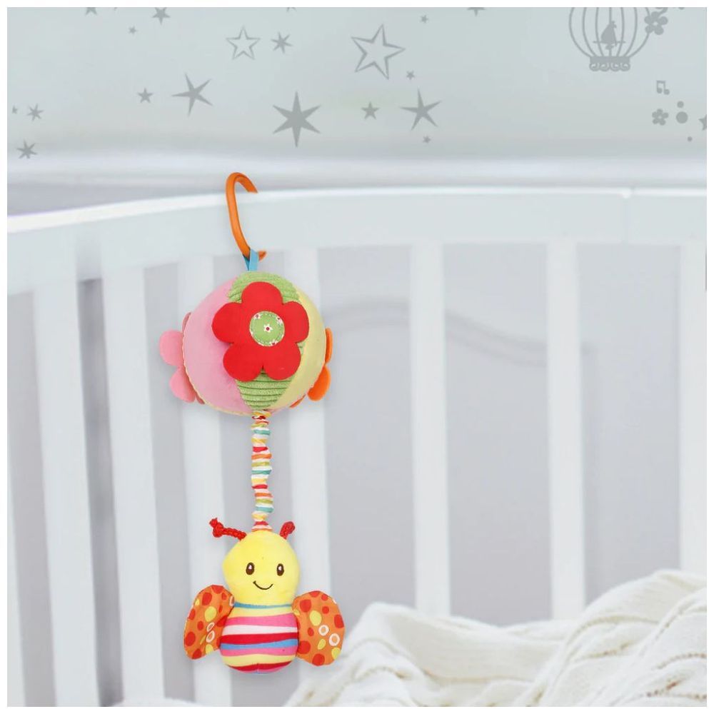 Little Angel - Baby Stroller Crib Plush Hanging Rattle Toy - Honeybee