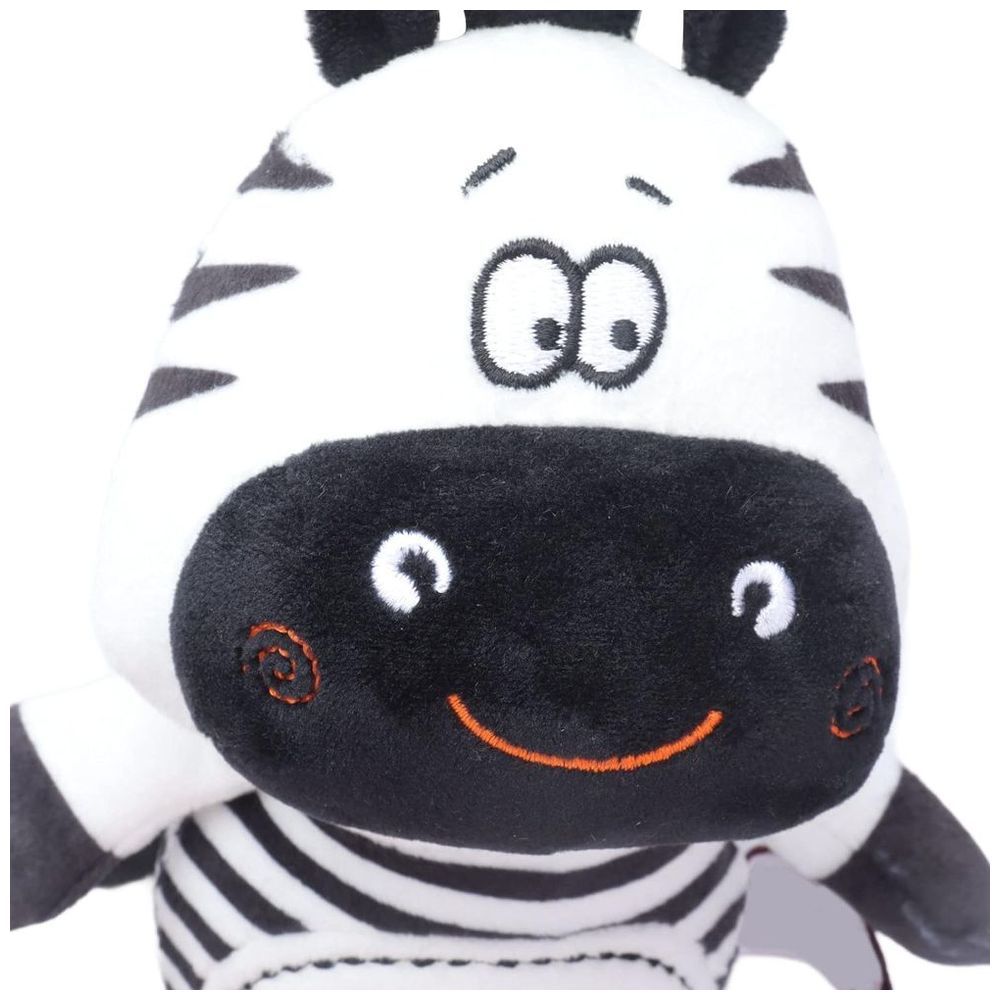 Little Angel - Baby Stroller Crib Plush Hanging Rattle Toy - Zebra - Black/White