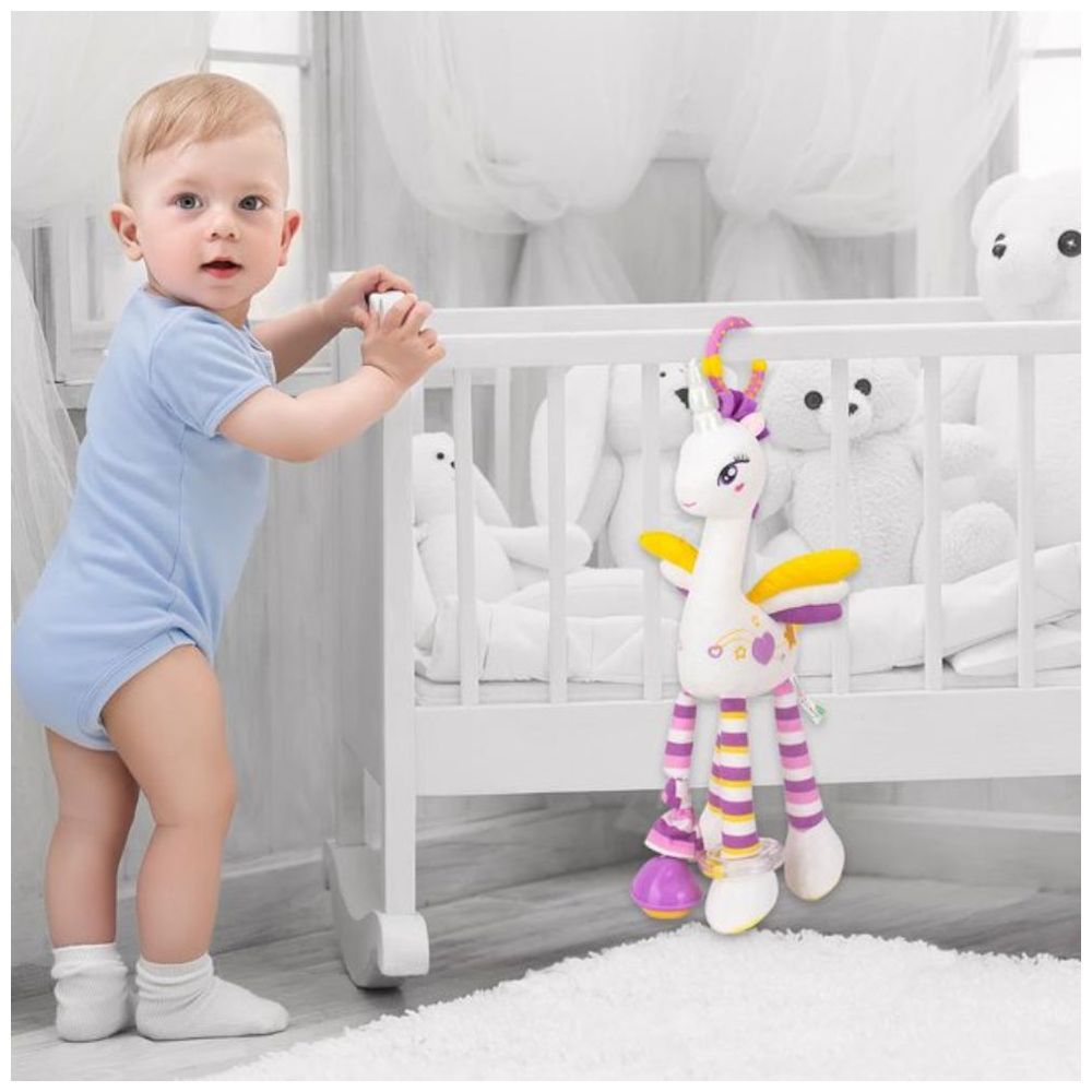 Little Angel - Baby Stroller Plush Hanging Rattle Mobile Toy - Unicorn