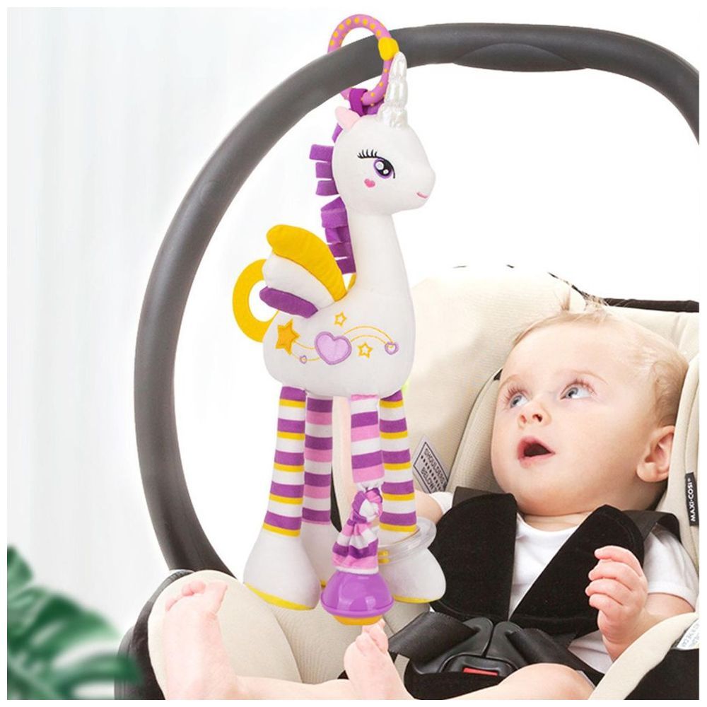 Little Angel - Baby Stroller Plush Hanging Rattle Mobile Toy - Unicorn