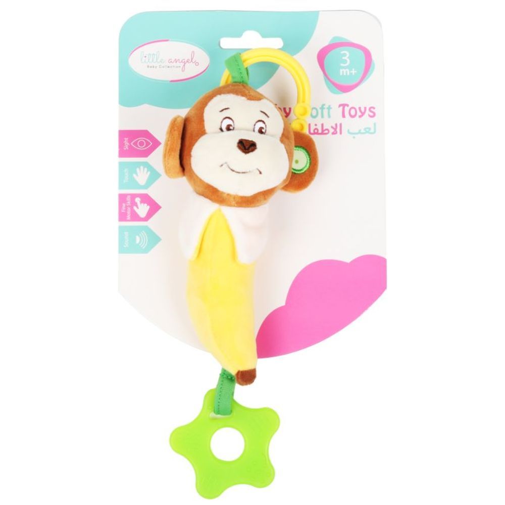 Little Angel - Baby Stroller Plush Hanging Rattle Mobile Toy - Monkey