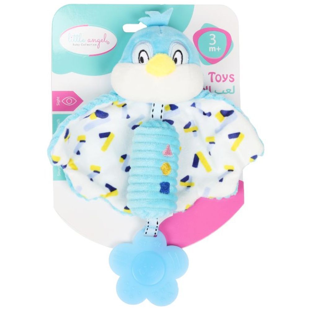 Little Angel - Baby Stroller Plush Hanging Rattle Mobile Toy - Bird - Blue