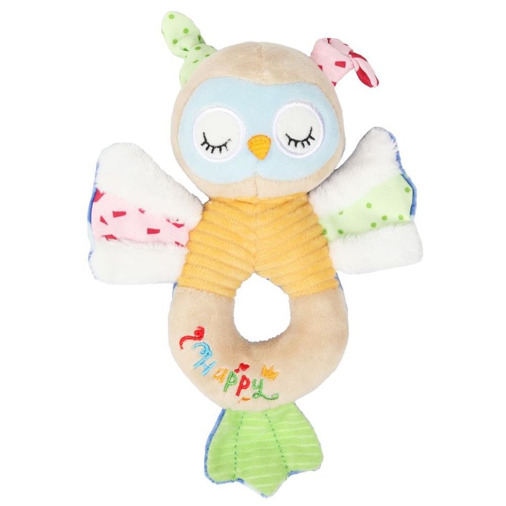 Little Angel - Baby Crib Soft Stuffed Rattle Pacifying Toy - Owl