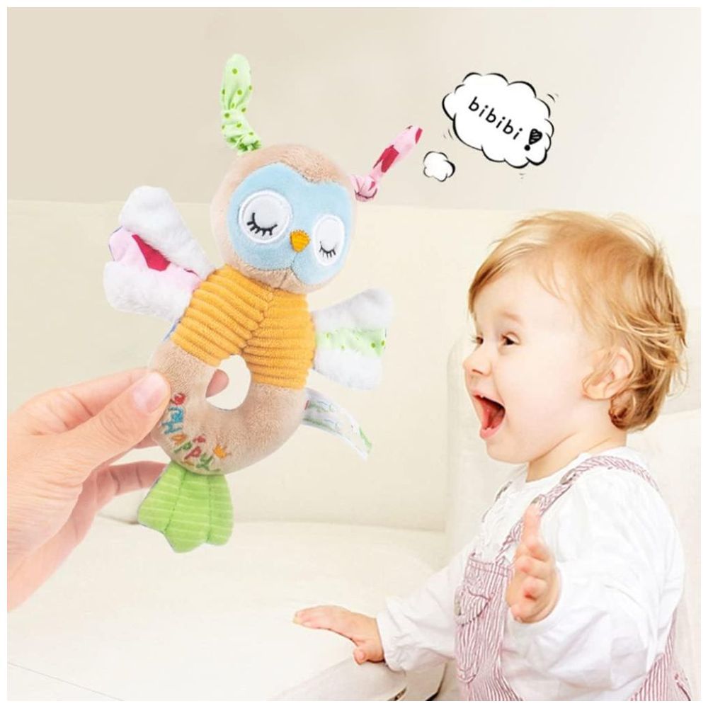 Little Angel - Baby Crib Soft Stuffed Rattle Pacifying Toy - Owl