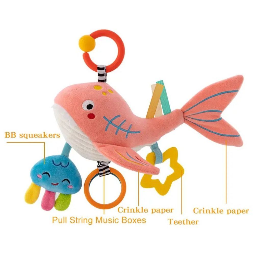 Little Angel - Baby Stroller Plush Hanging Mobile Rattle Toy - Fish