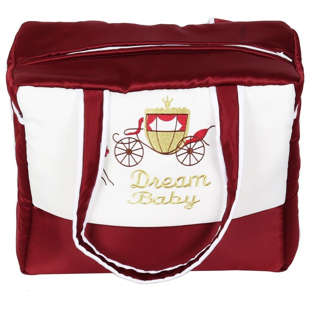 Little Angel - Baby Foldable Carry Cot & Sleeping Bag - Red/Cream