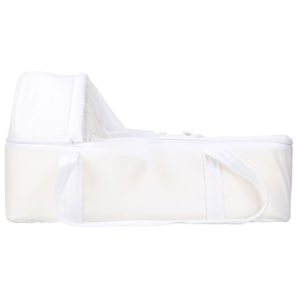 Little Angel - Baby Foldable Carry Cot & Sleeping Bag - White/Cream