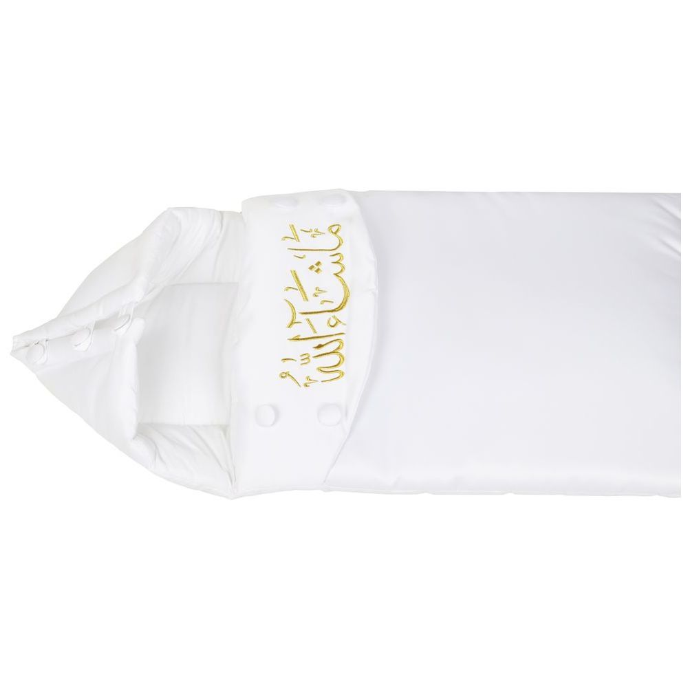 Little Angel - Baby Foldable Carry Cot & Sleeping Bag - White/Cream