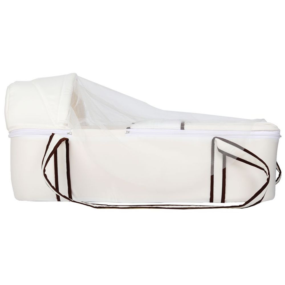 Little Angel - Baby Foldable Carry Cot & Sleeping Bag - Cream/Red