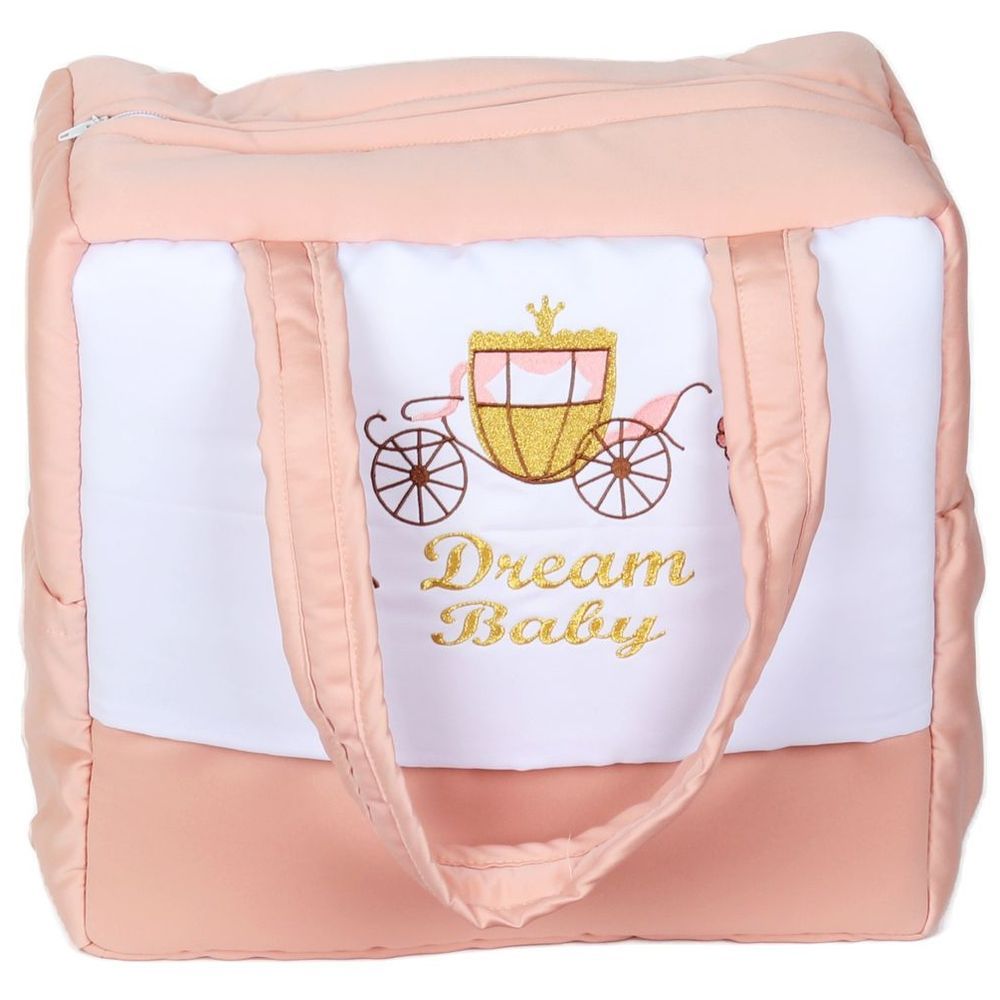 Little Angel - Baby Sleeping Bag w/ Baby Bag - Peach/White