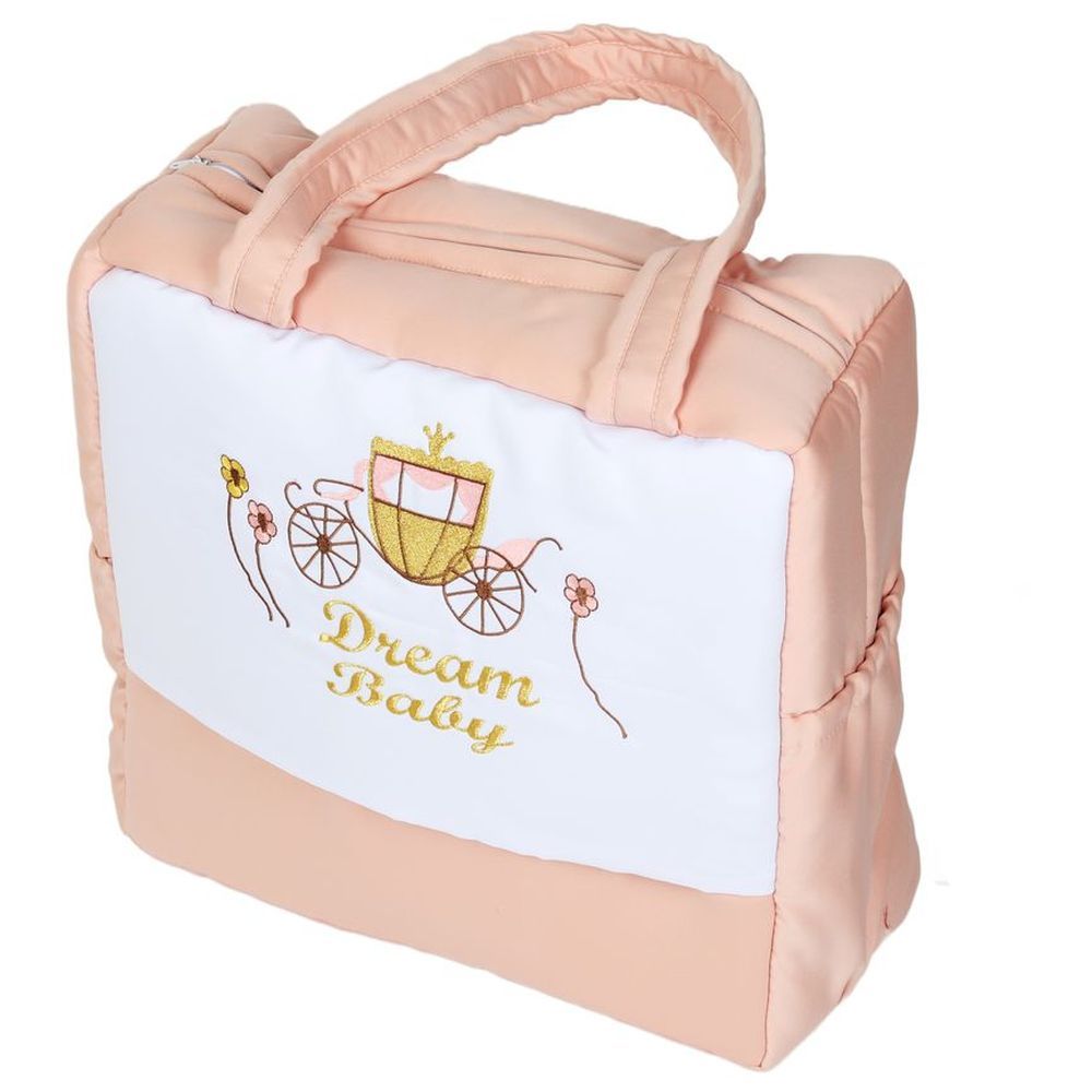 Little Angel - Baby Sleeping Bag w/ Baby Bag - Peach/White