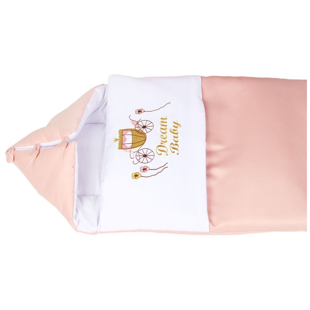 Little Angel - Baby Sleeping Bag w/ Baby Bag - Peach/White