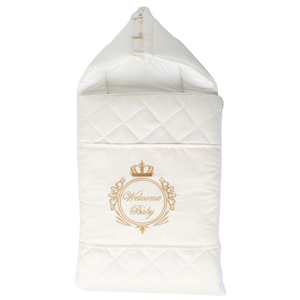 Little Angel - Baby Sleeping Bag w/ Baby Bag - Cream/Gold