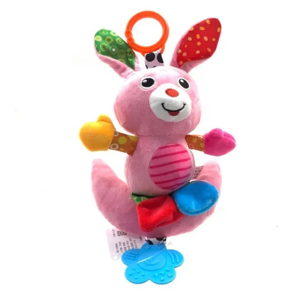 Little Angel - Baby Stroller Plush Hanging Mobile Rattle Toy - Bunny - Pink