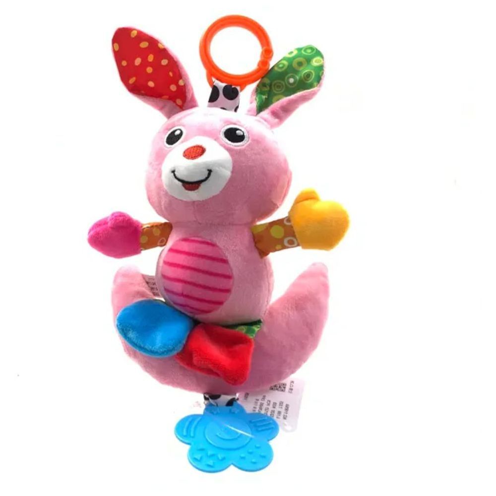 Little Angel - Baby Stroller Plush Hanging Mobile Rattle Toy - Bunny - Pink