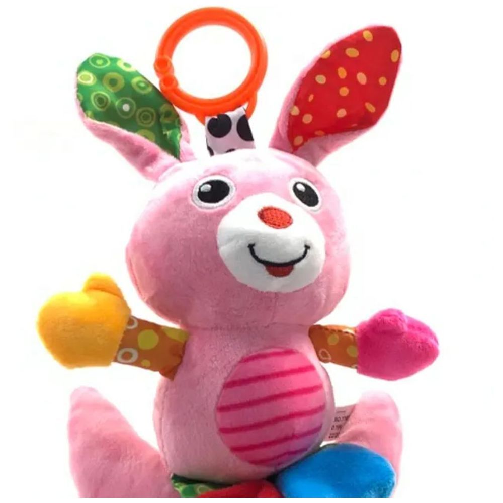 Little Angel - Baby Stroller Plush Hanging Mobile Rattle Toy - Bunny - Pink