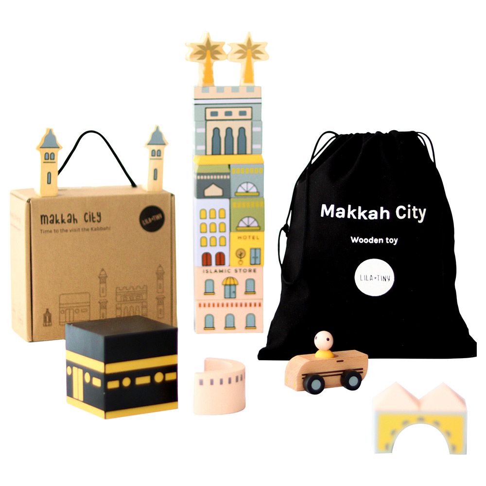 Lila And Tiny - Makkah City Wooden Set - 26pcs