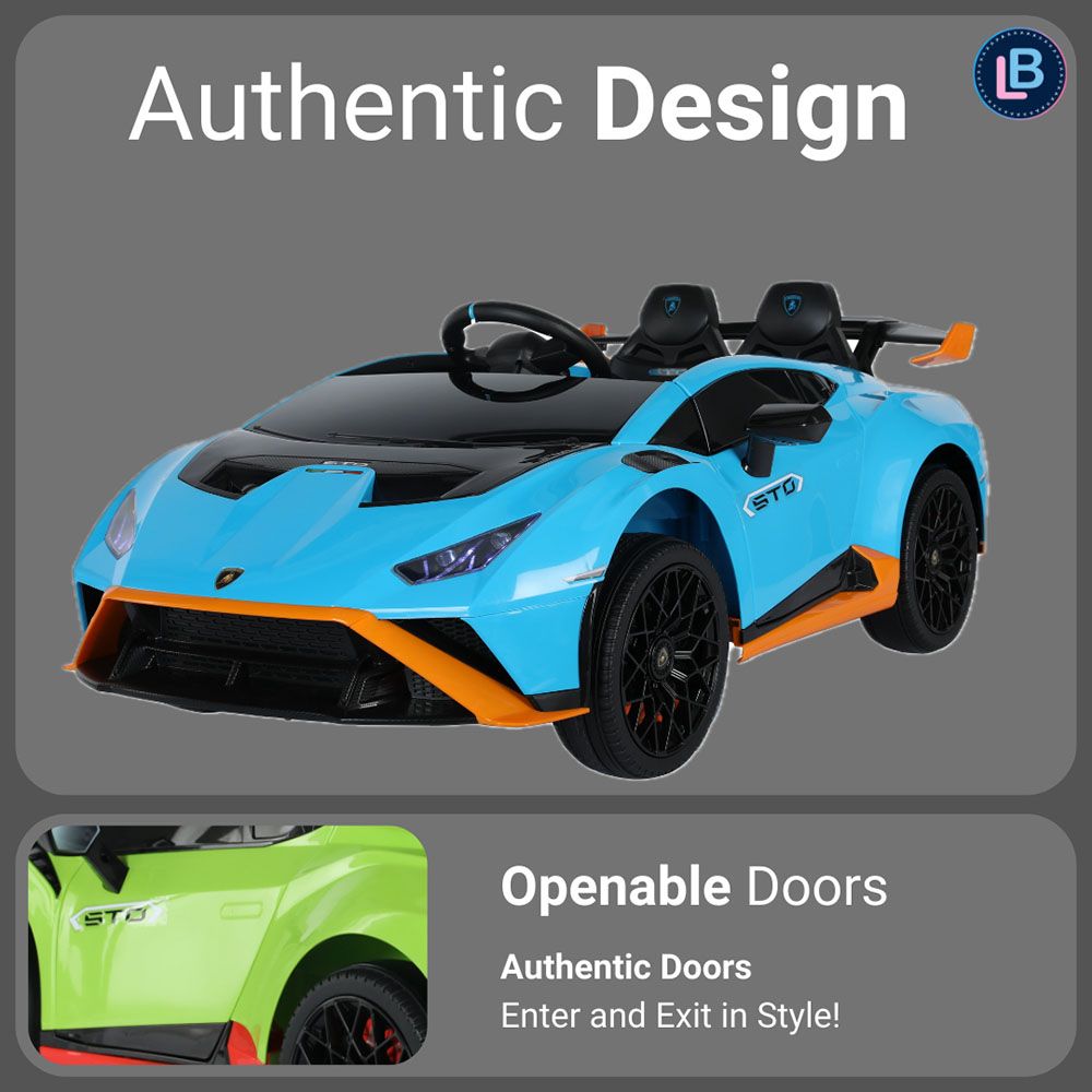 Lovely Baby - Lamborghini Huracan STO Ride-On Car - Blue