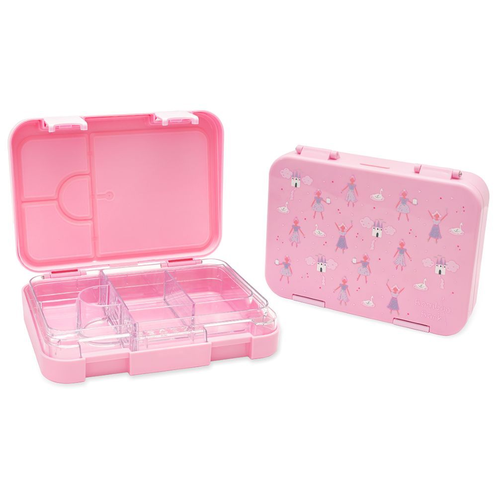 Bamboo Bark - 4/6 Compartment Lunch Box - Pink