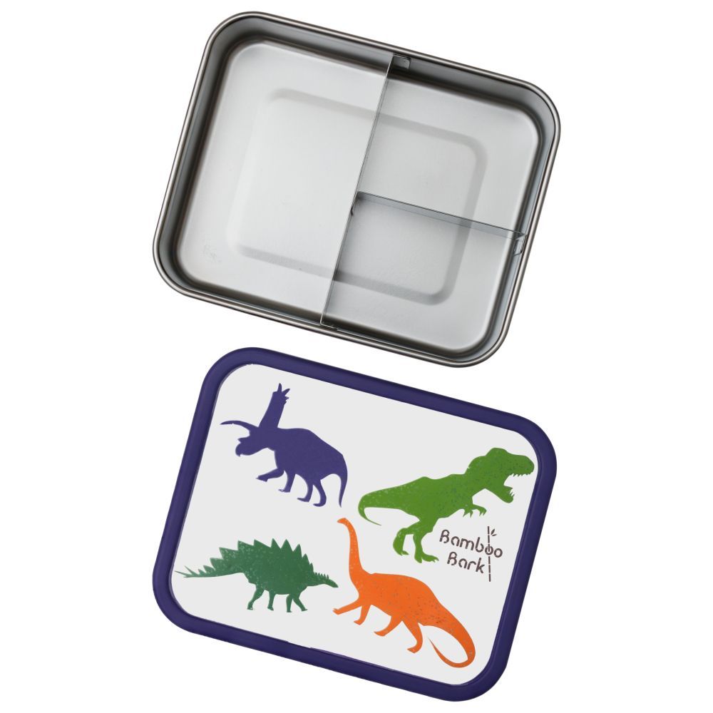 Bamboo Bark - Stainless Steel 3 Compartment Bento Lunch Box - Dinosaur