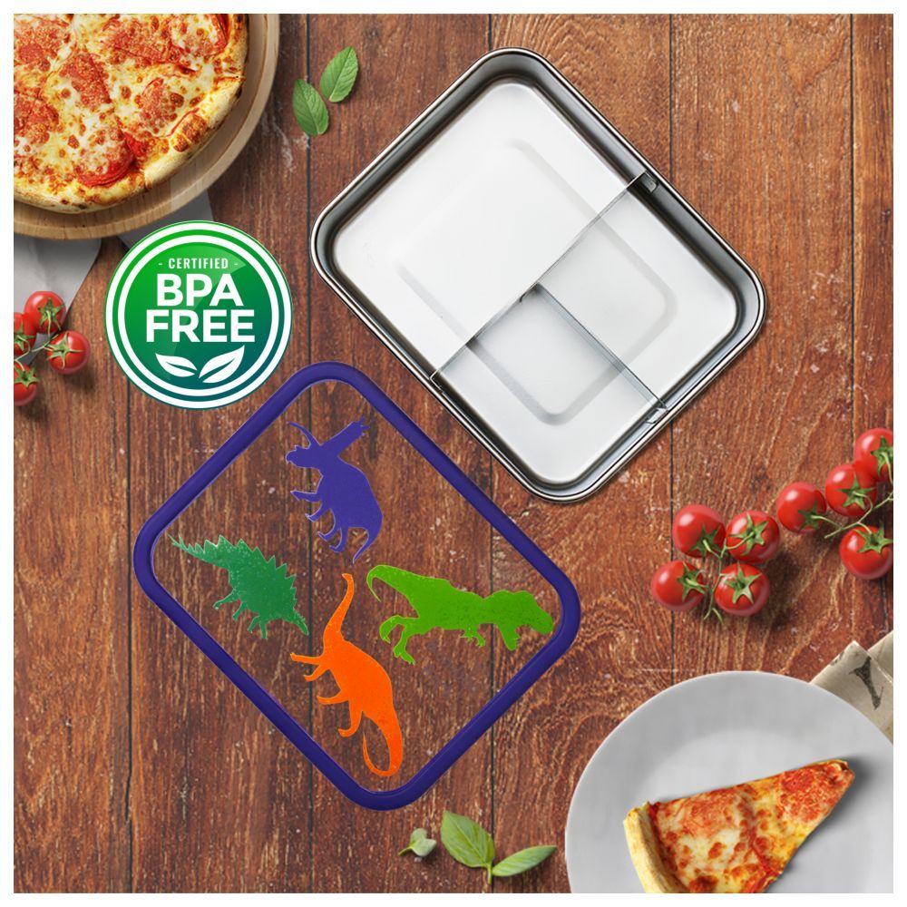 Bamboo Bark - Stainless Steel 3 Compartment Bento Lunch Box - Dinosaur