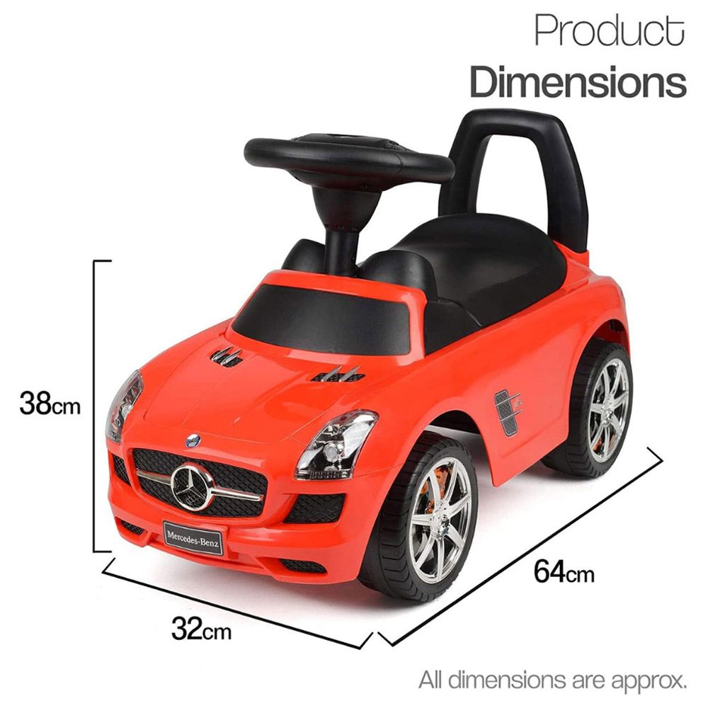 لوفلي بيبي - سيارة الدفع مرسيدس SLS AMG - أحمر