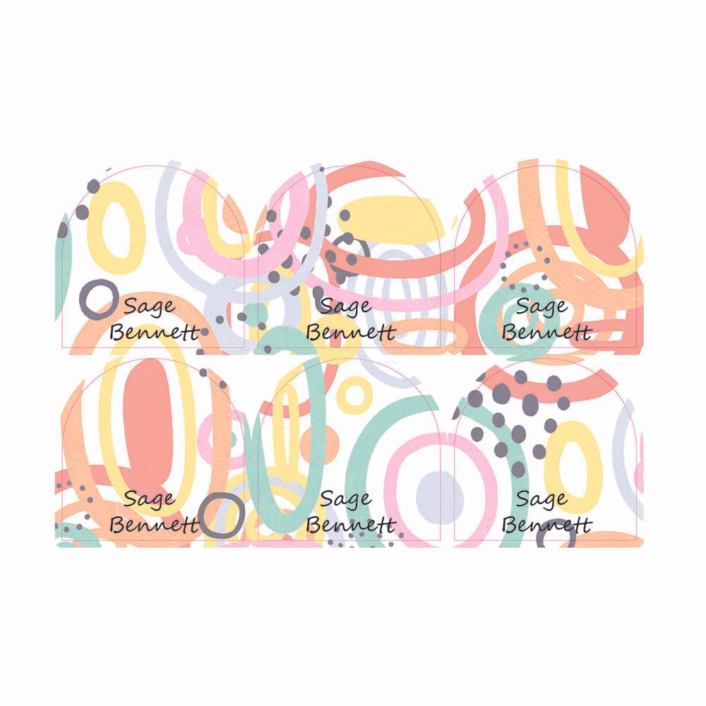 Ladybug Labels - Personalized Shoe Labels - Doddle Circles - 12pcs