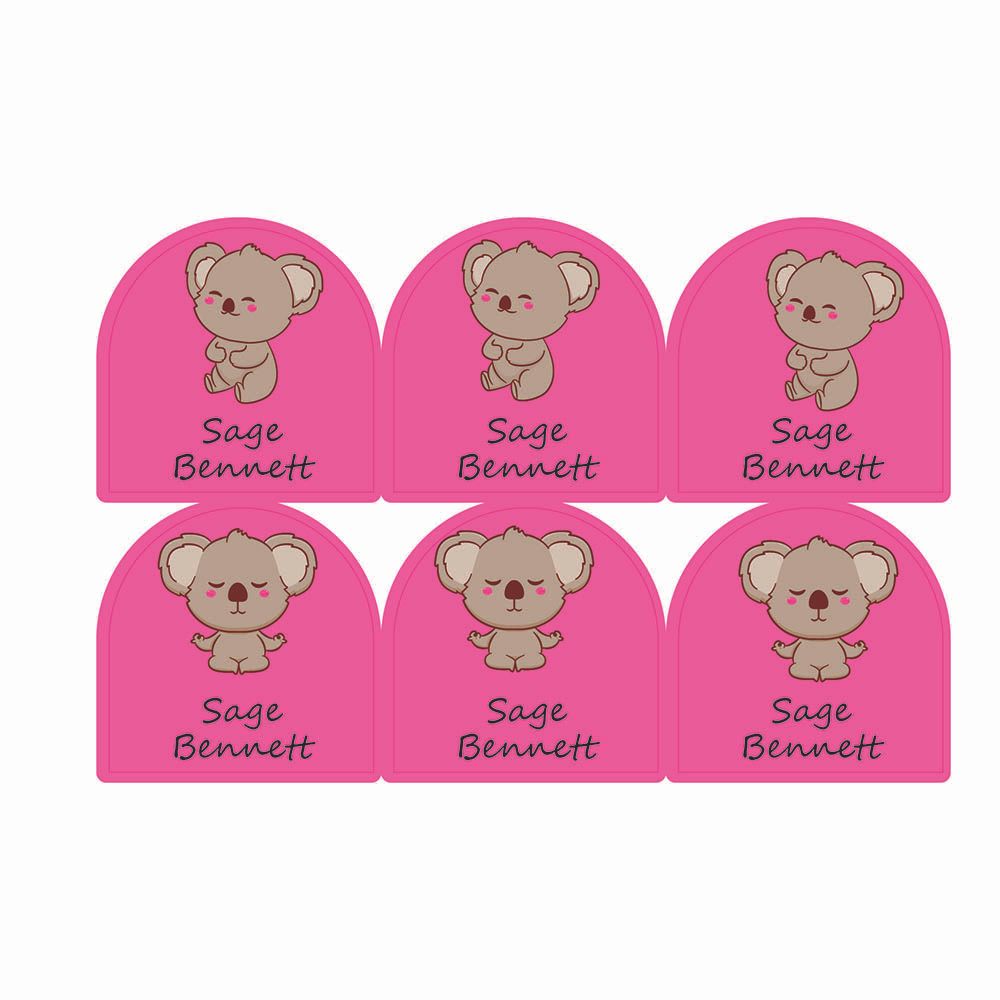 Ladybug Labels - Personalized Shoe Labels - Koala Bear-Pack of 