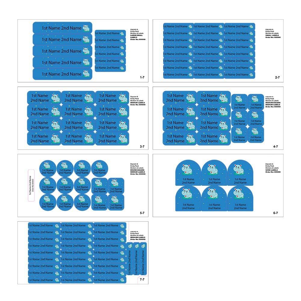 Ladybug Labels - Personalized Waterproof Labels - Smiling Hippo - 111pcs