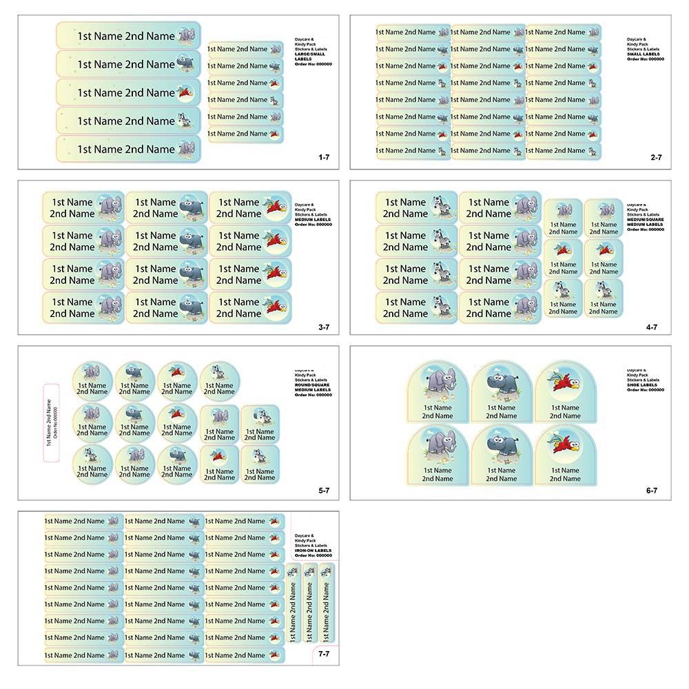 Ladybug Labels - Personalized Waterproof Labels - Bubble Hippo - 111pcs