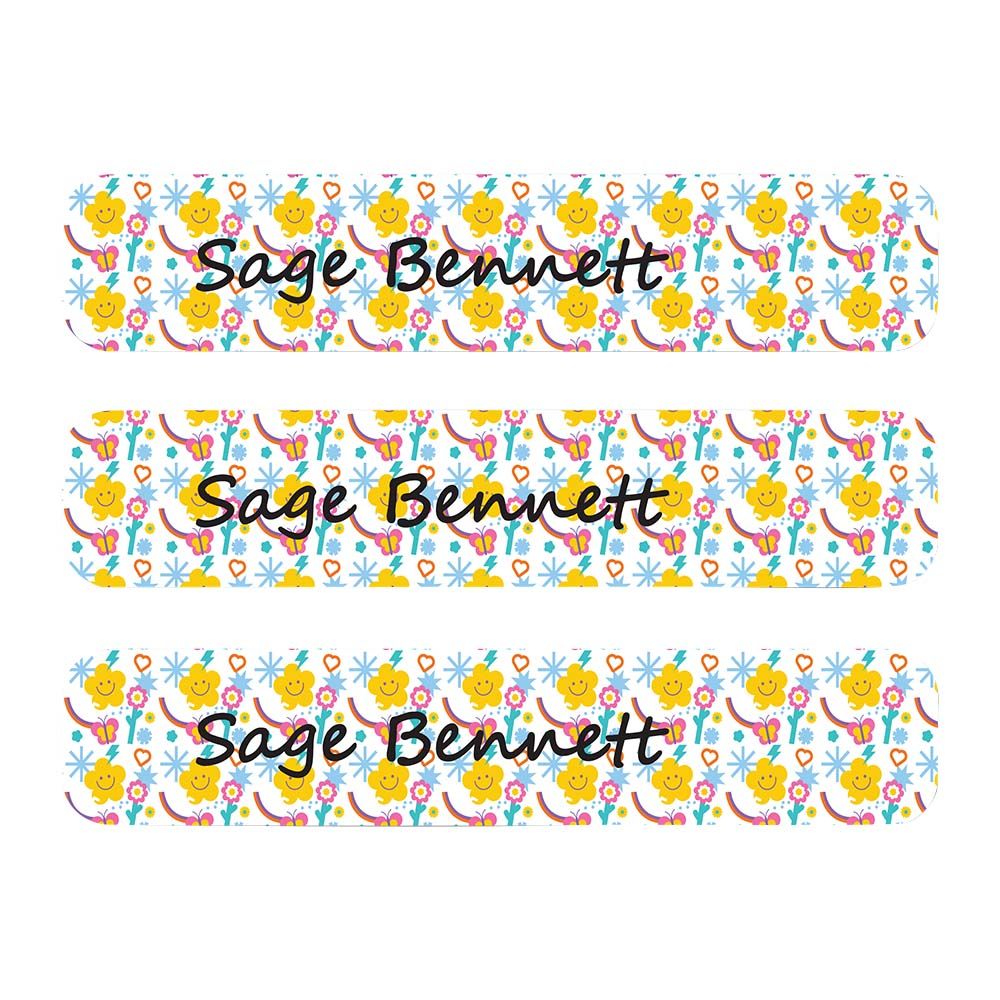 Ladybug Labels - Personalized Waterproof Labels - Star And Butterfly - 111pcs