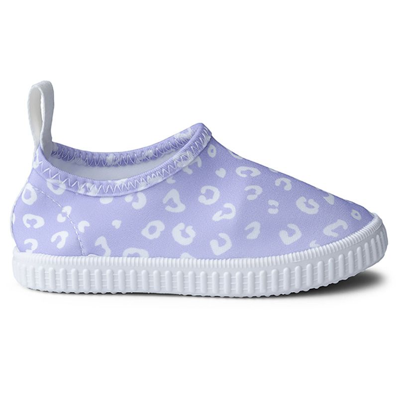 Swim Essentials - Lila Leopard Lycra Anti-Slip Sole Watershoe - Purple