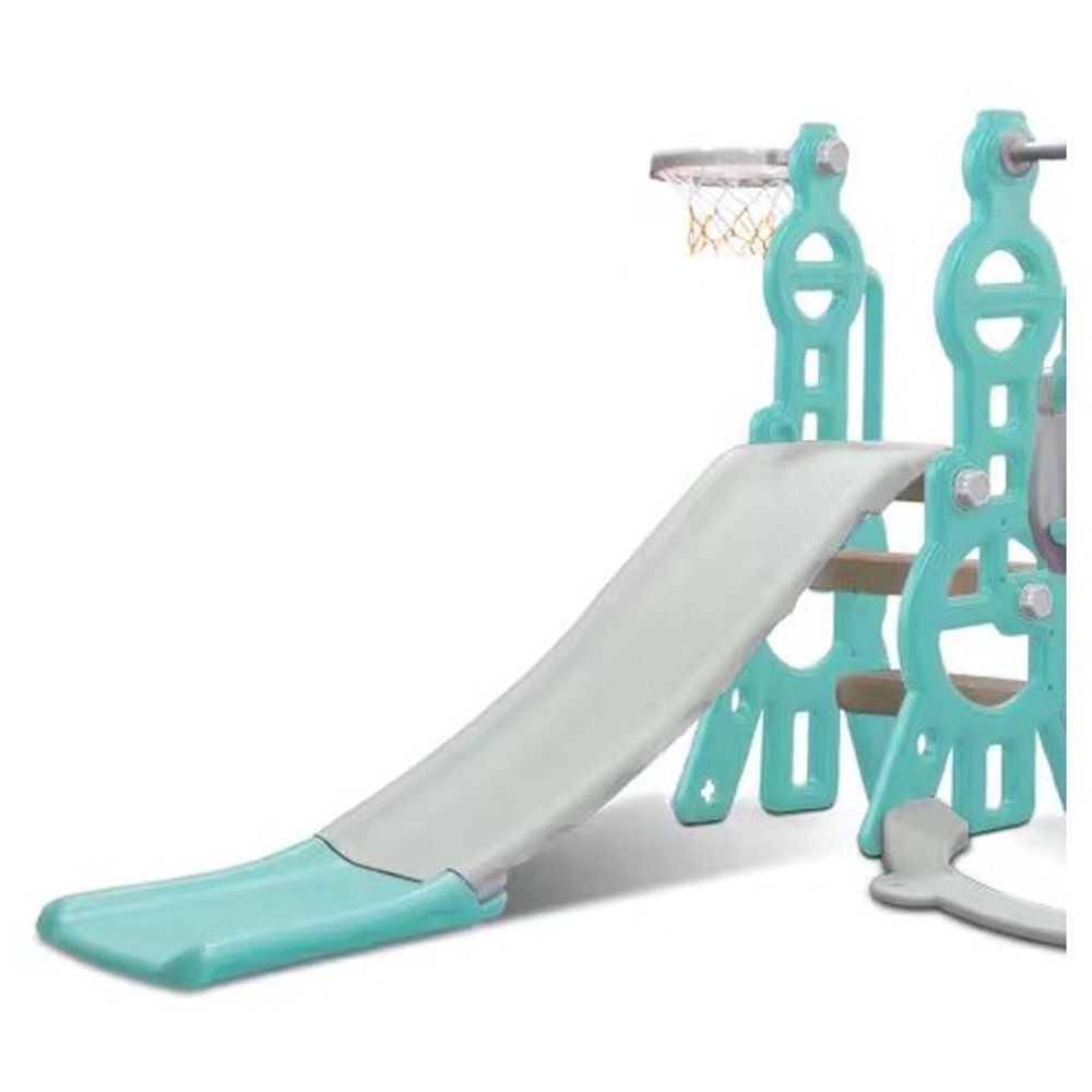 Buddiez - 3-in-1 Play N Go Slide w/ Swing & Basketball - Light Green