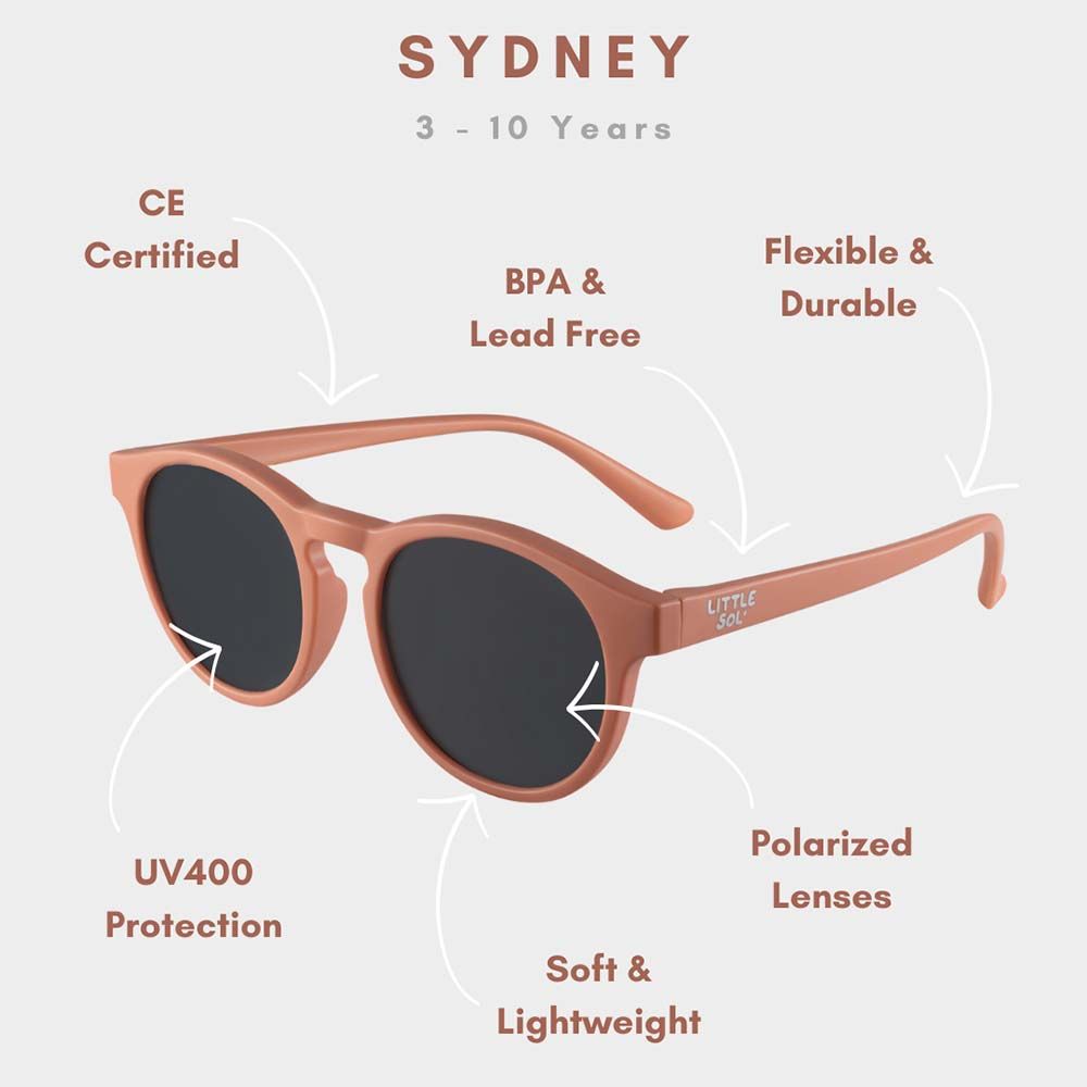 Little Sol+ - Sydney Kids Sunglasses - Clay