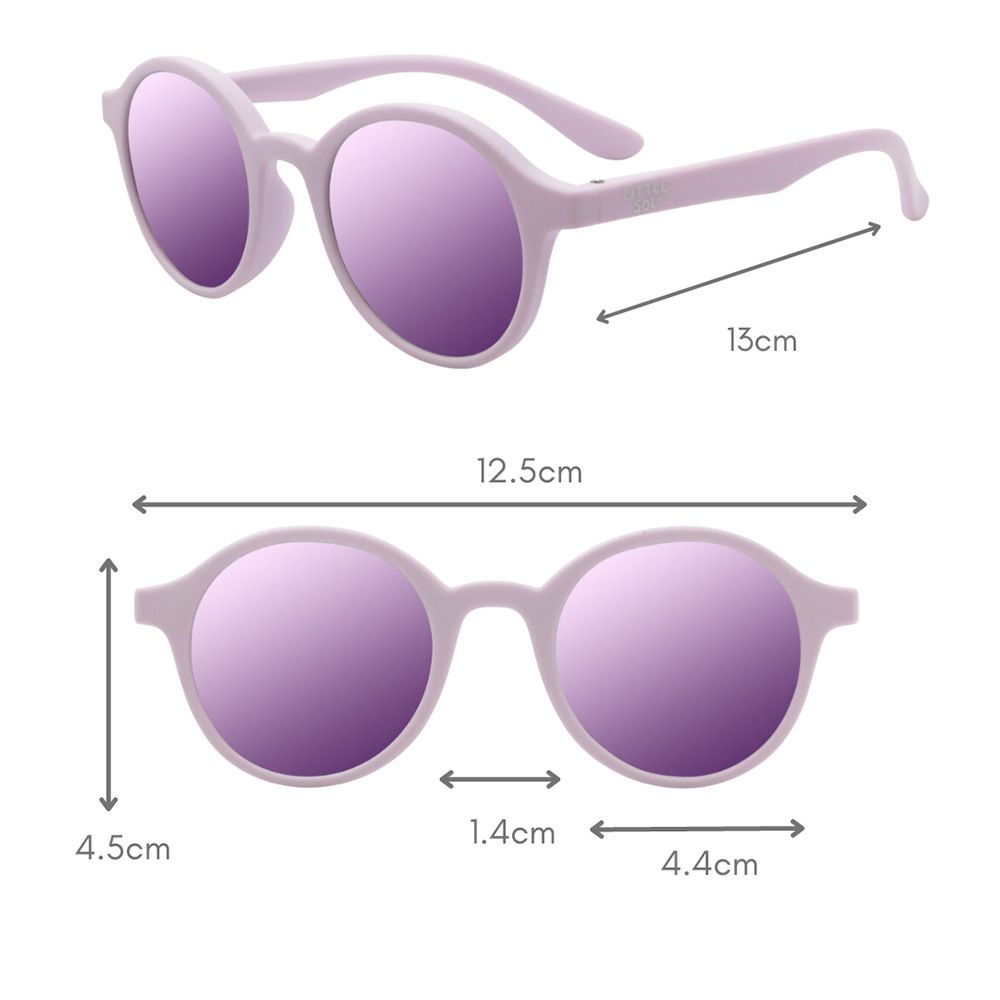 Little Sol+ - Cleo Mirrored Kids Sunglasses - Purple