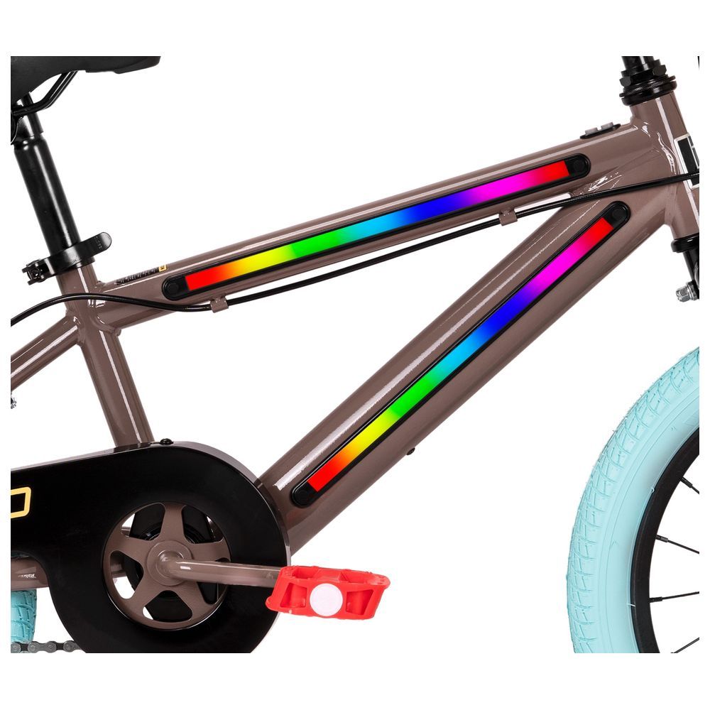 Spartan - Lit UFO Bike w/ In-Frame LED Lights - Grey - 16-inch