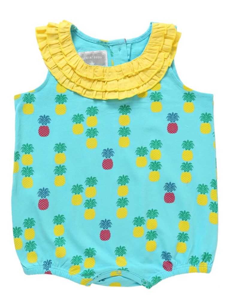 Rockin' Baby Isabella Pineapple Print Romper