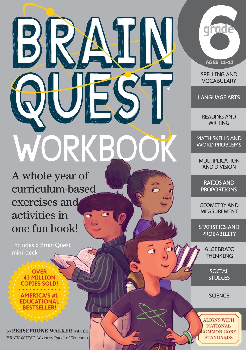 كتاب الأطفال التعليمي "Brain Quest Grade 6 Workbook"