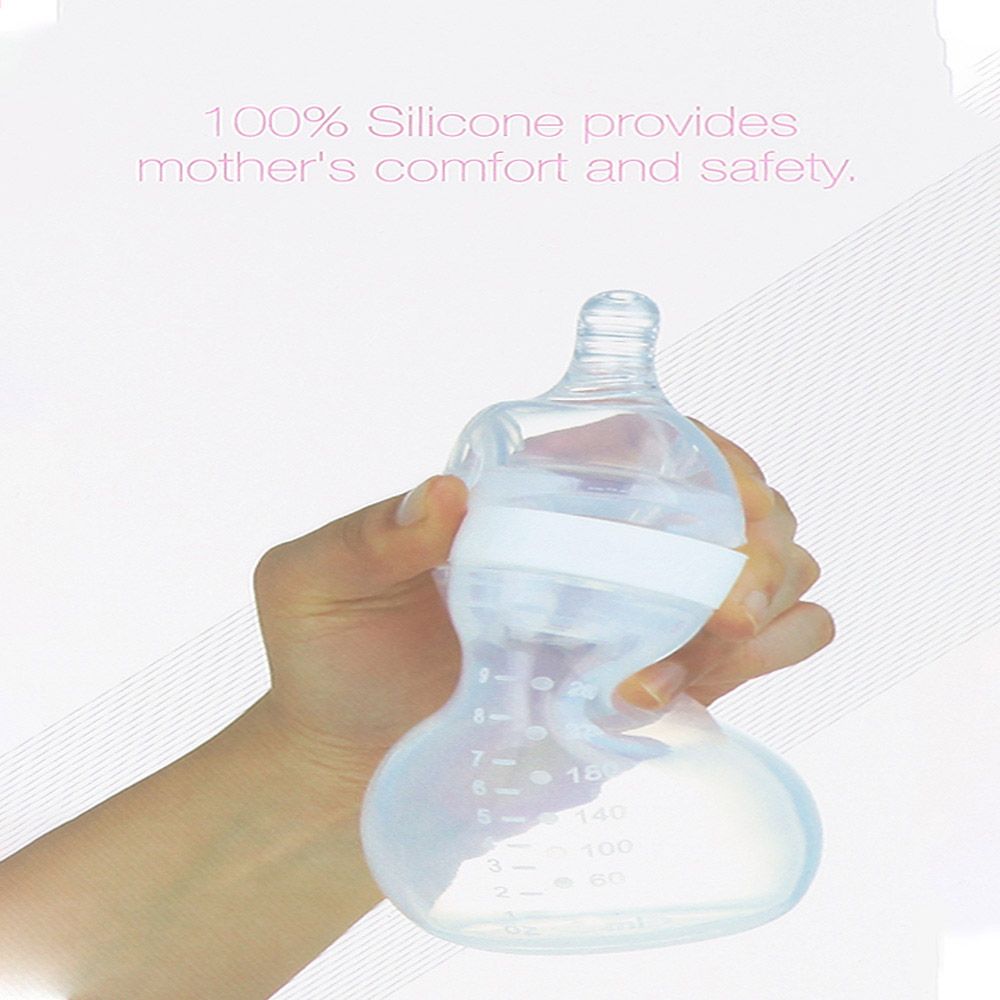 Mamachi - 100% Silicone Baby Bottle w/ Outdoor Carrier - 260 ml - Blue