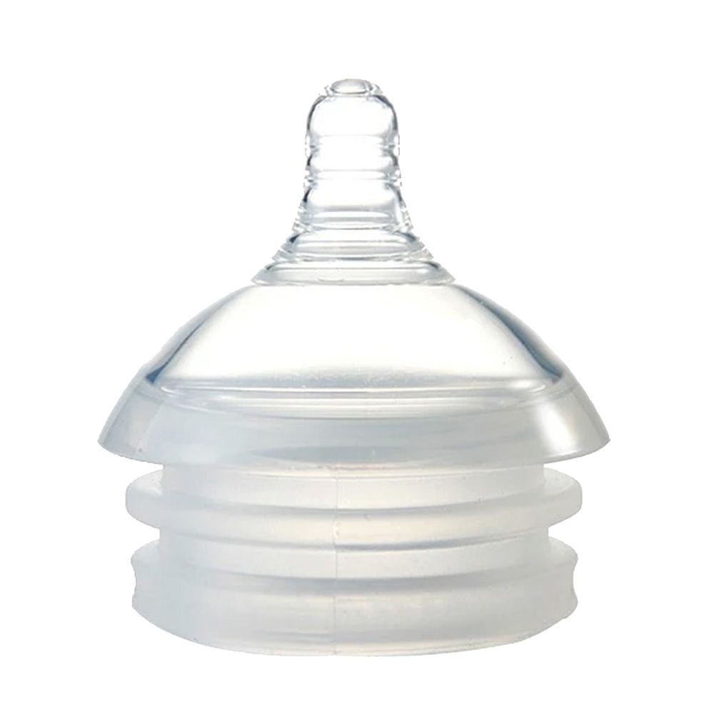 Mamachi - Baby Bottle 1-Hole Silicone Nipple - Clear - 6-12M