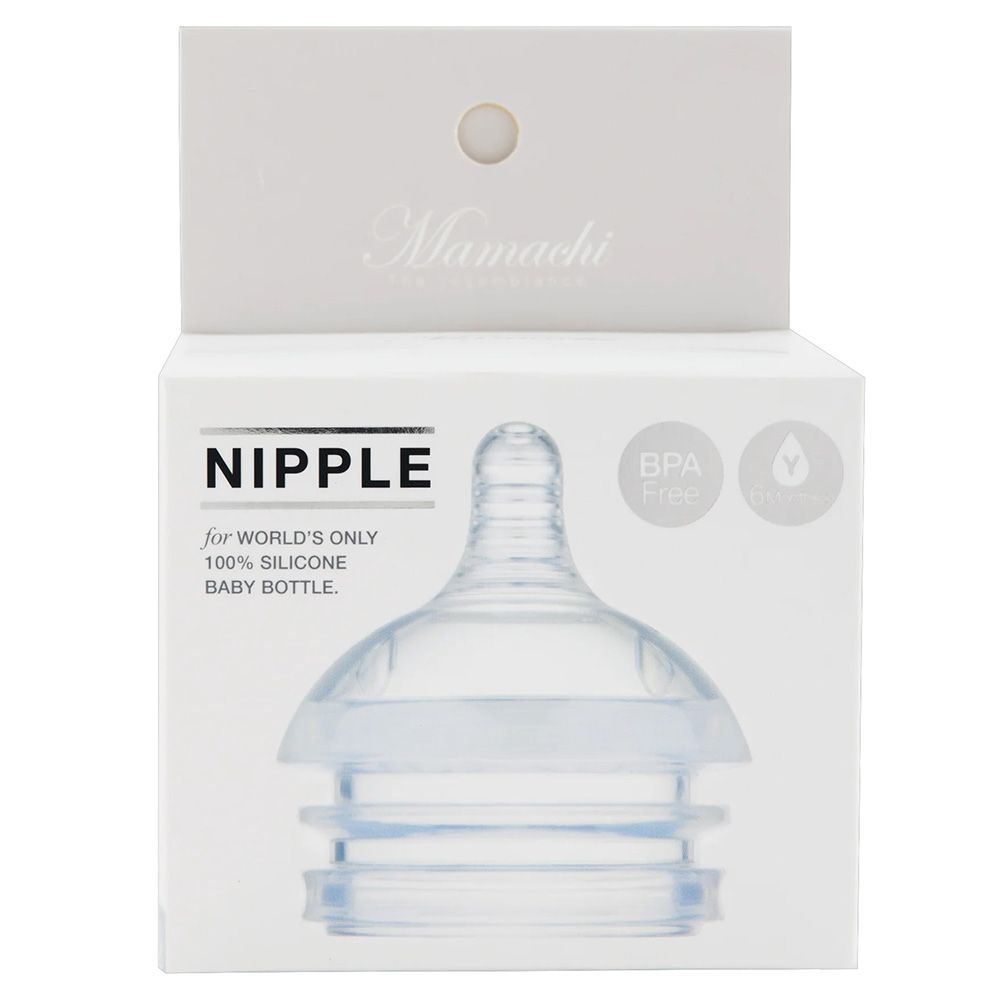 Mamachi - Baby Bottle Y-Cut Silicone Nipple - Clear - 12M