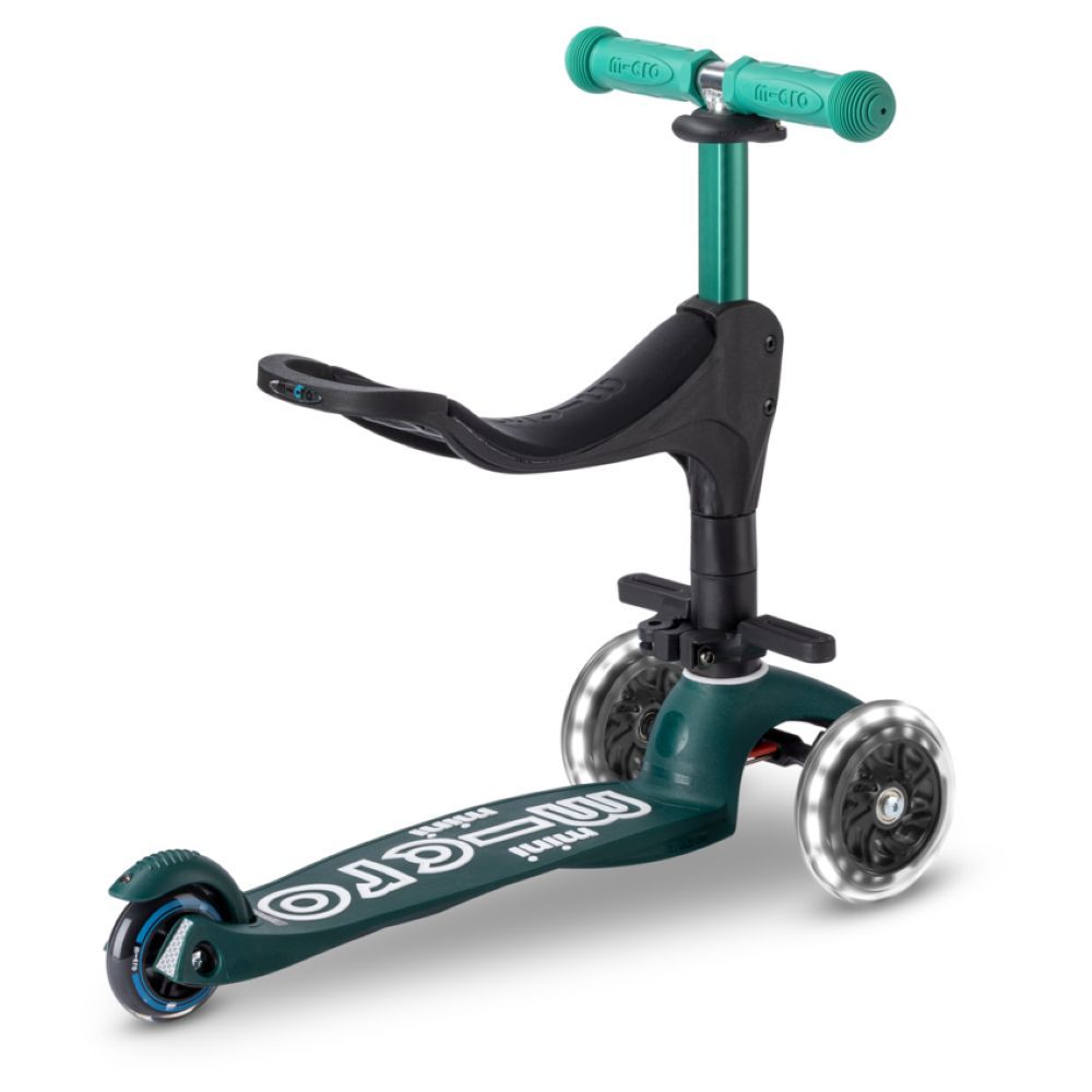 Micro - Mini 3-in-1 Deluxe Eco LED Scooter - Green