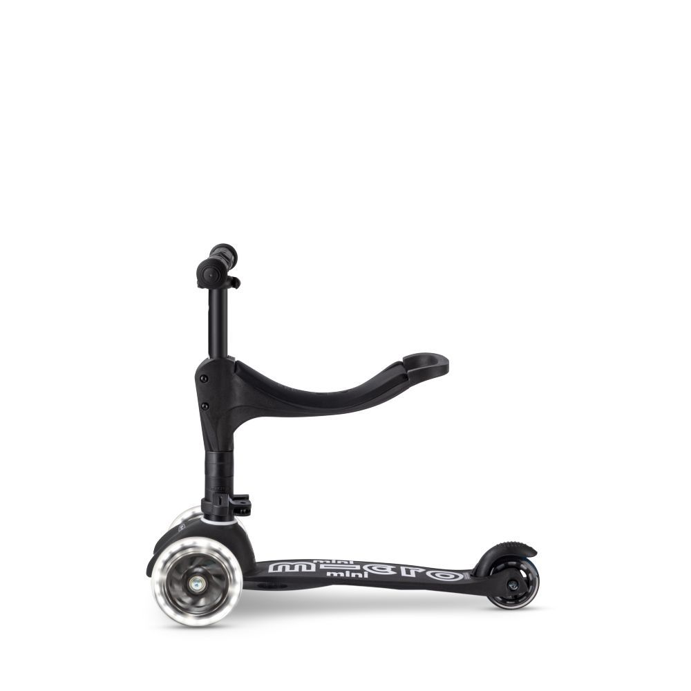 Micro - Mini 3-in-1 Deluxe Eco LED Scooter - Black