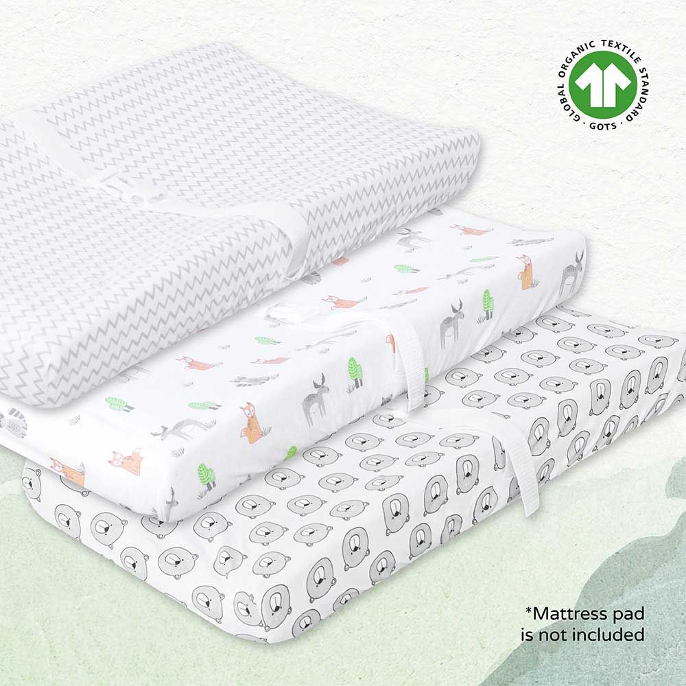 Moon - Waterproof Diaper Changing Mat w/ 3pcs Changing Pad Cover